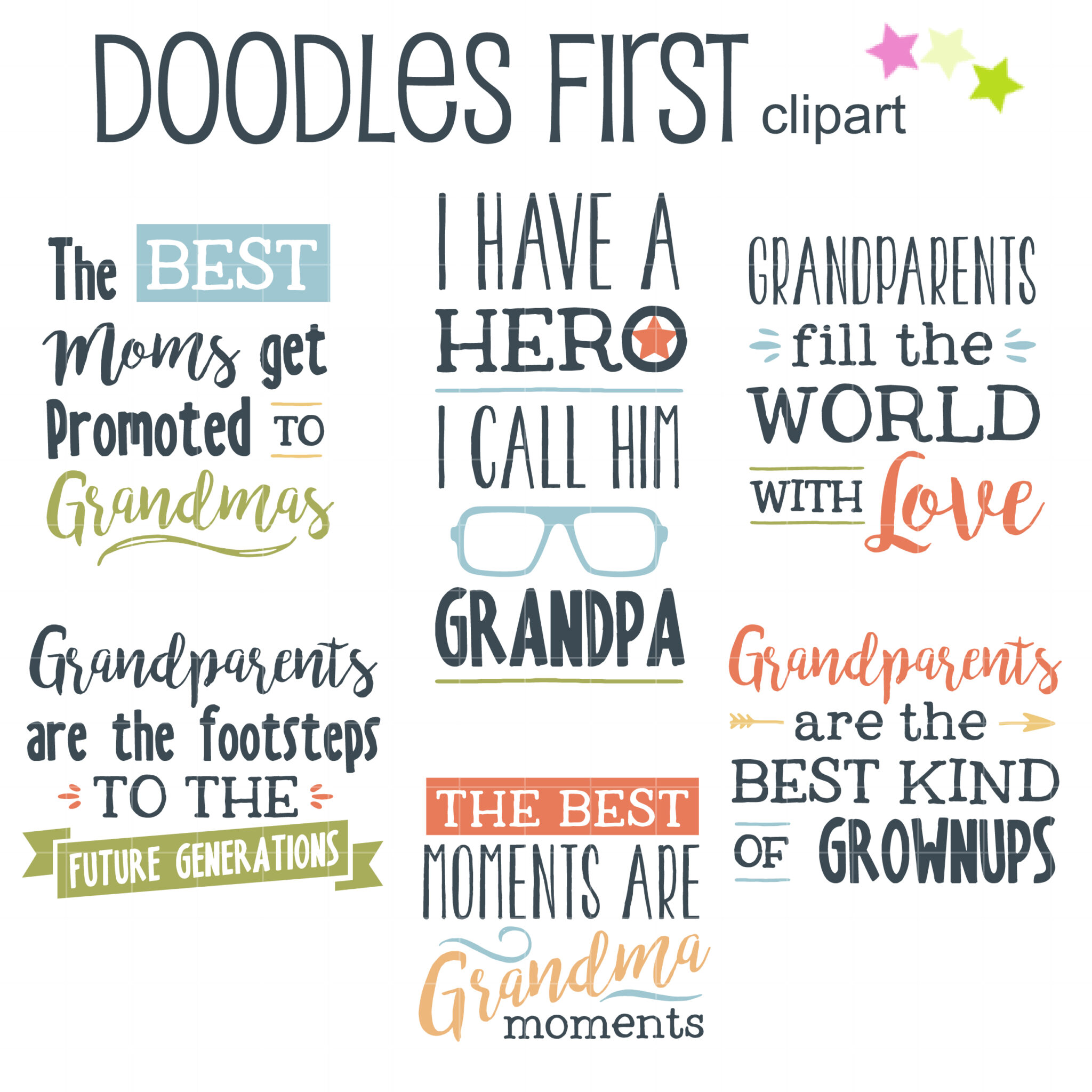 Grandparents Quotes Art Set - Daily Art Hub // Graphics, Alphabets ...