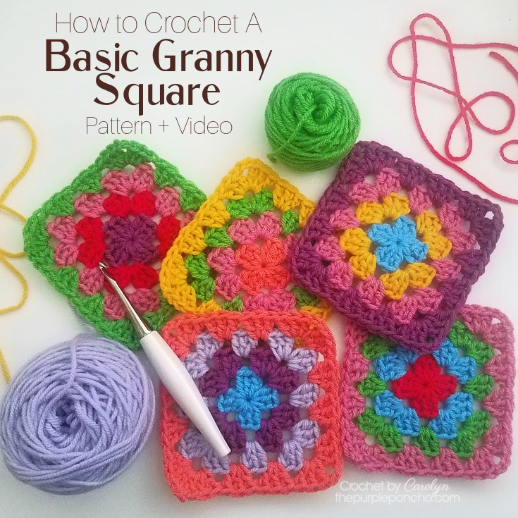 Basic Granny Square - Free Crochet Pattern - The Purple Poncho