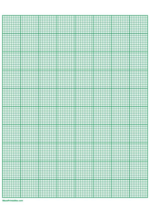 Printable graph paper - 1/10 inch grid - US Letter - up2dateskills