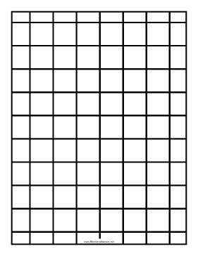 Grid one-inch with index Blackline Master