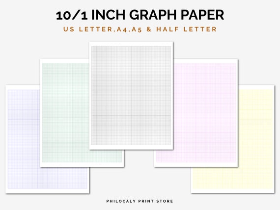 10 Squares per Inch Graph Paper, Printable Graph Paper, Cross ...