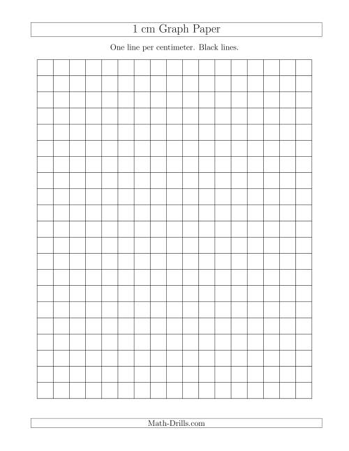 1 cm Graph Paper with Black Lines (A)