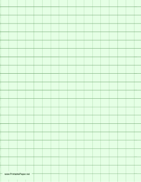 Printable Graph Paper - Light Green - Half Inch Grid