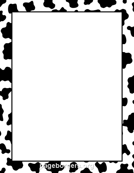 Cow Print Border: Clip Art, Page Border, and Vector Graphics