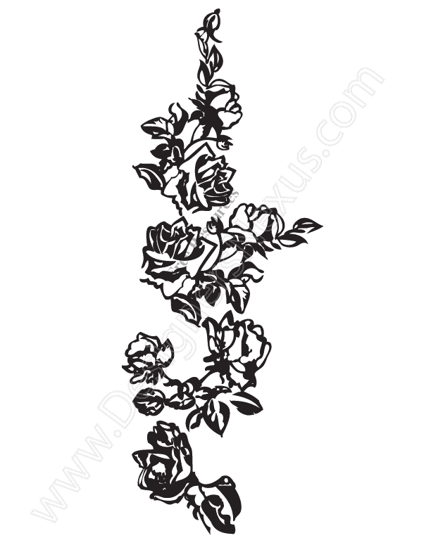 V15 Free Rose Vine Vector Graphic Rose Border Clip Art - Designers ...