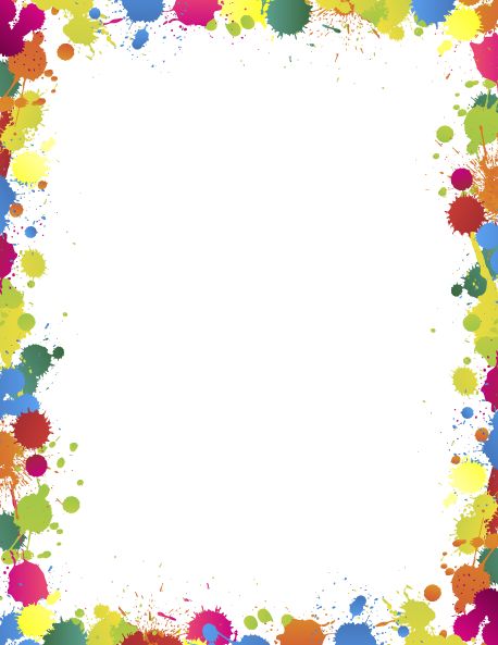 Paint Splatter Border: Clip Art, Page Border, and Vector Graphics