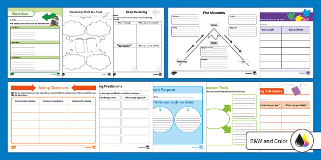 printable graphic organizer for reading comprehension