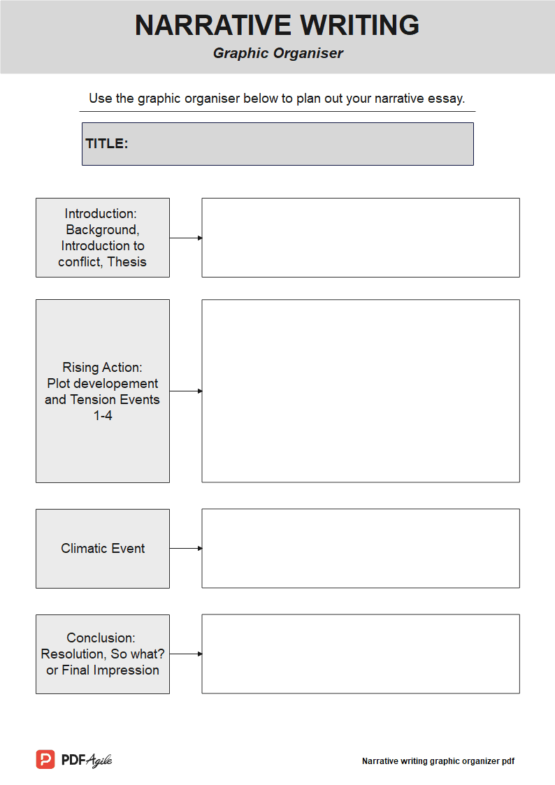 printable graphic organizer for writing a short story