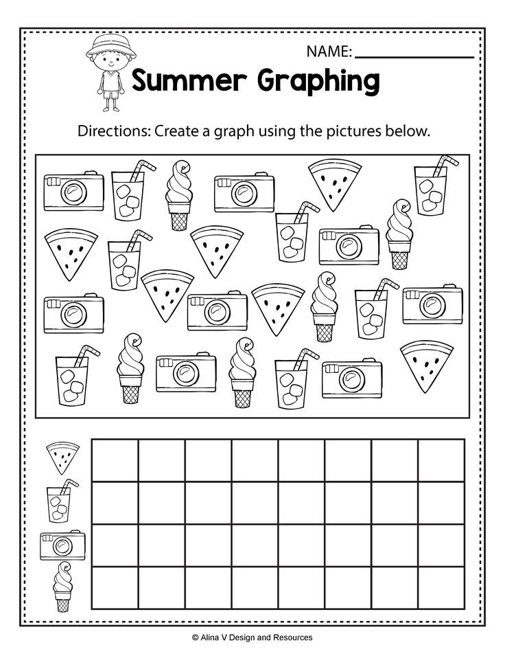 Summer Graphing Worksheets and activities for preschool ...