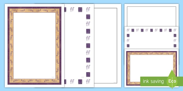 Ancient Greek Pattern Page Border Pack - Ancient Greek Gods ...
