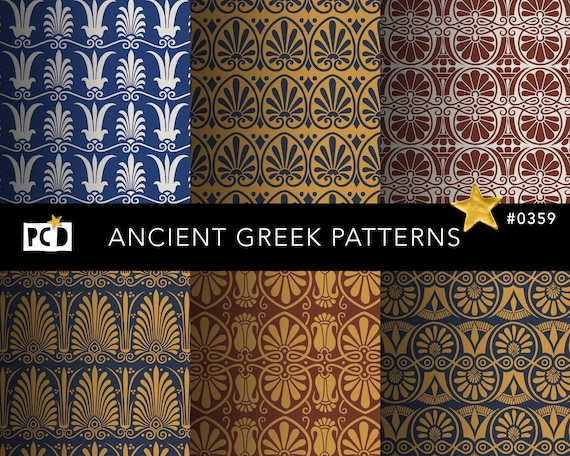 Ancient Greek Patterns Printable Paper Vintage Scrapbook ...