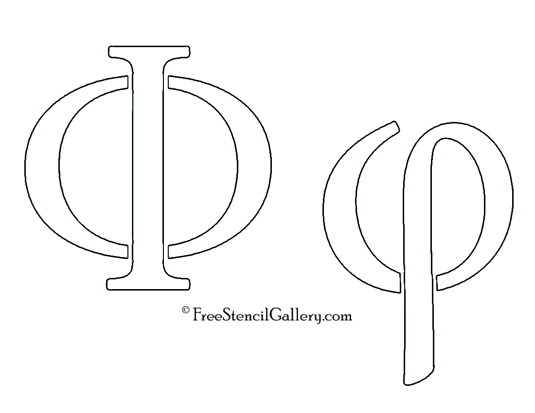 printable greek letters stencil