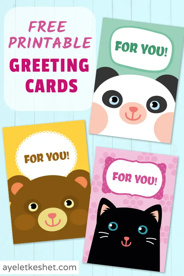 free printable cute greeting cards - Ayelet Keshet
