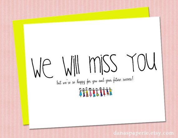 We Will Miss You Card Template - 9 Free PDF Printables | Printablee