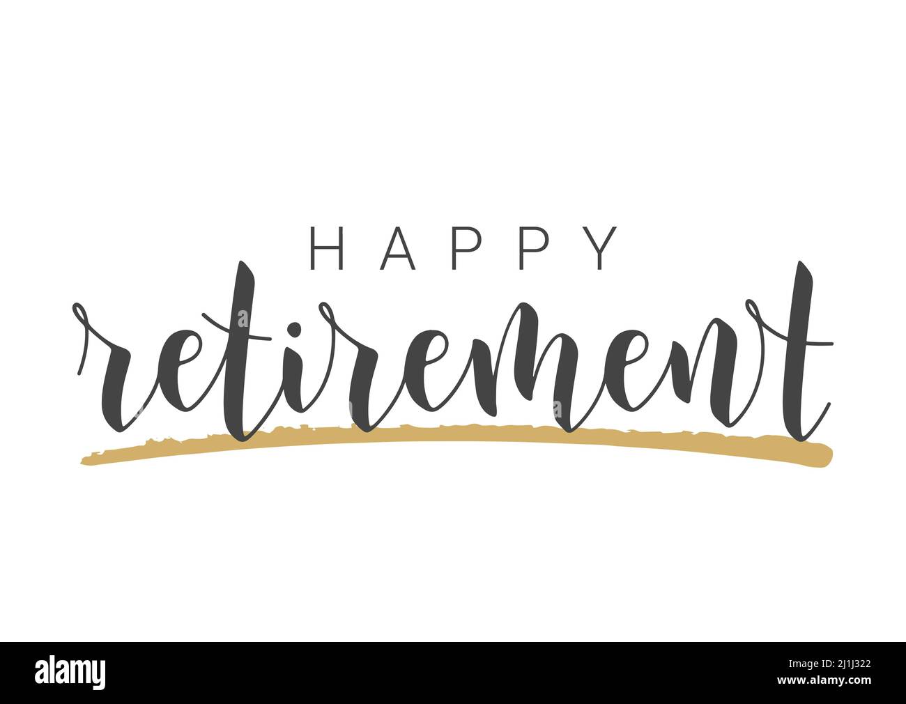 Handwritten Lettering of Happy Retirement. Template for Greeting ...