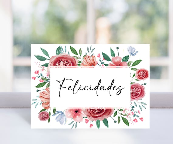 Felicidades Card, Felicidades, INSTANT Download, Printable Card ...