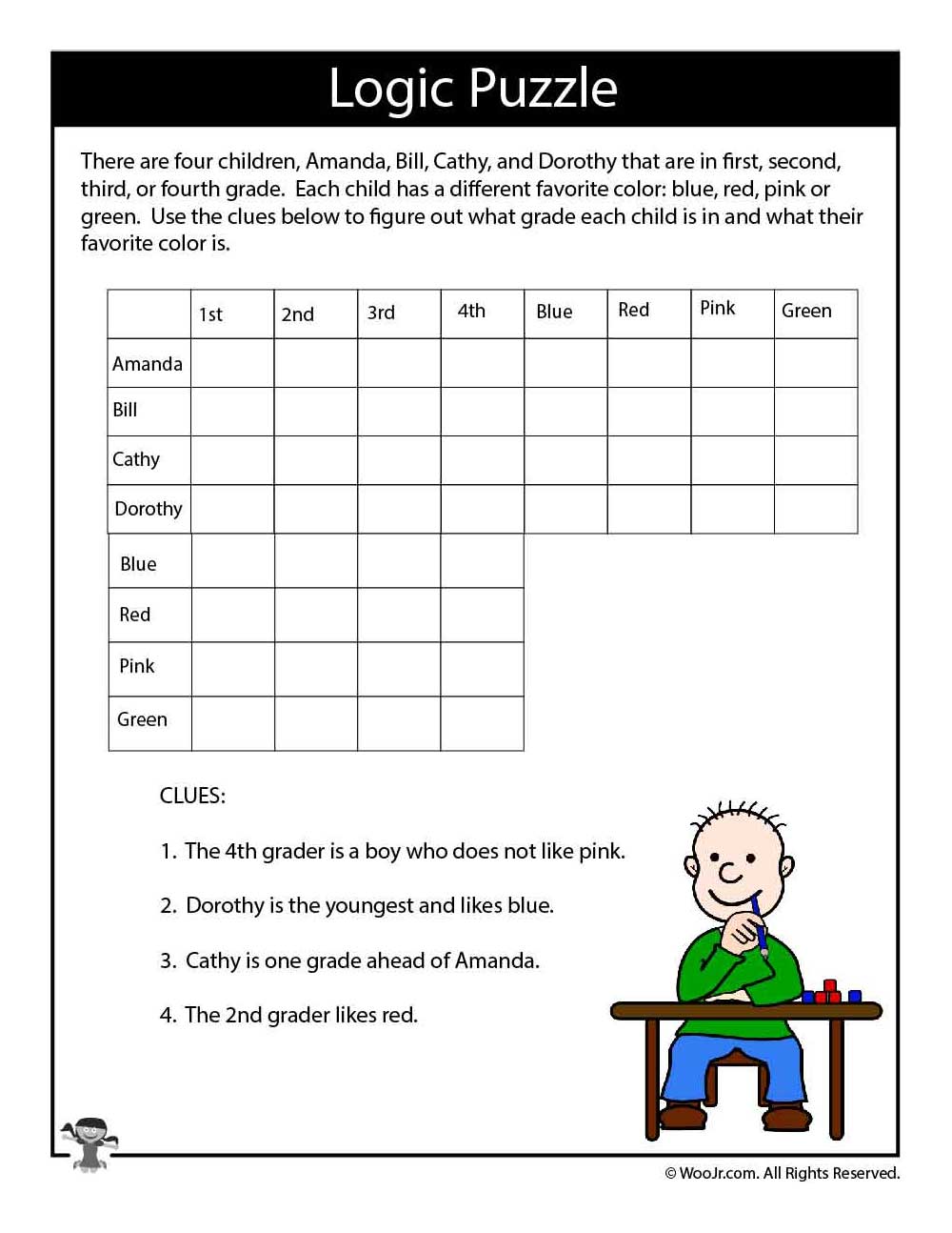 Printable Logic Puzzles for Kids | Woo! Jr. Kids Activities ...