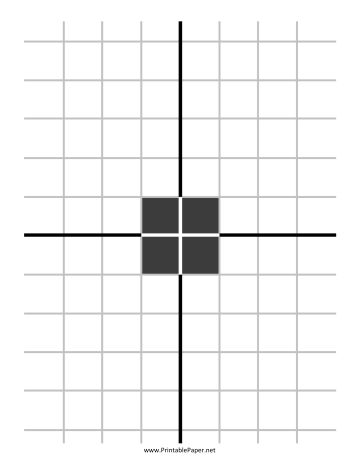 Printable Grid Square Center Target