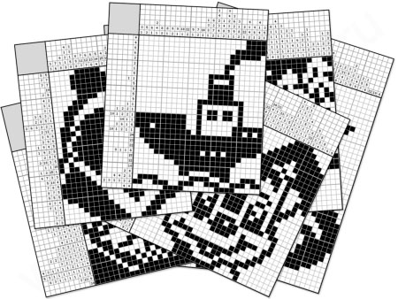 Color and black and white Japanese crosswords on-line