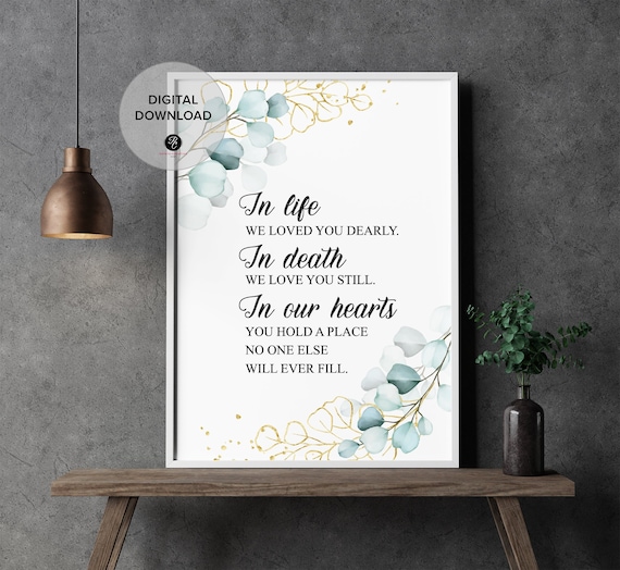 Grief Poem Printable, Christian Funeral Poem, Grief Quotes Wall ...