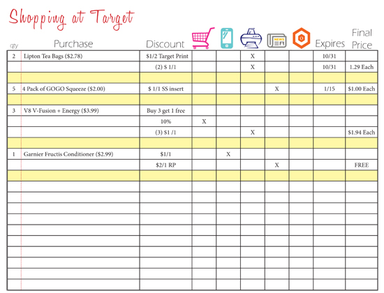 Coupon Organizing Printables! *Store Specific*