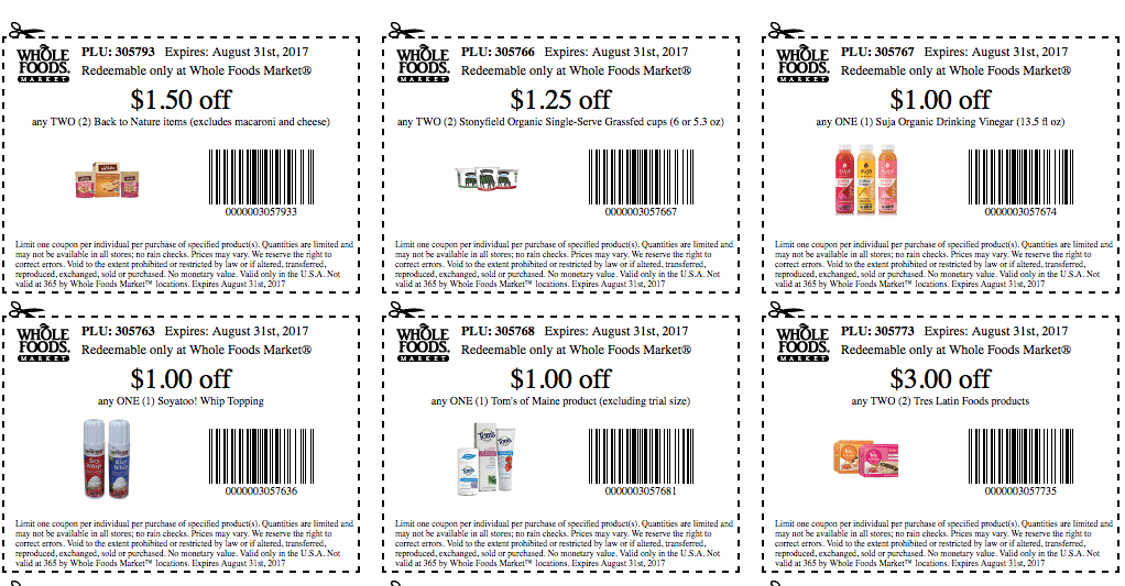 31 New Whole Foods Market Printable Coupons- August 2017 - All ...