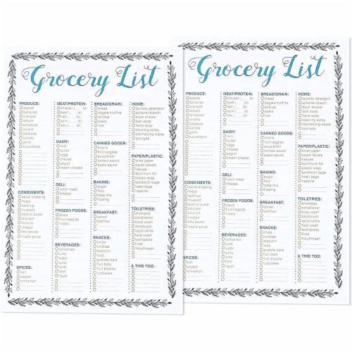Magnetic Grocery List Pad for Fridge (100 Sheets, 9.25 x 6.25 In ...