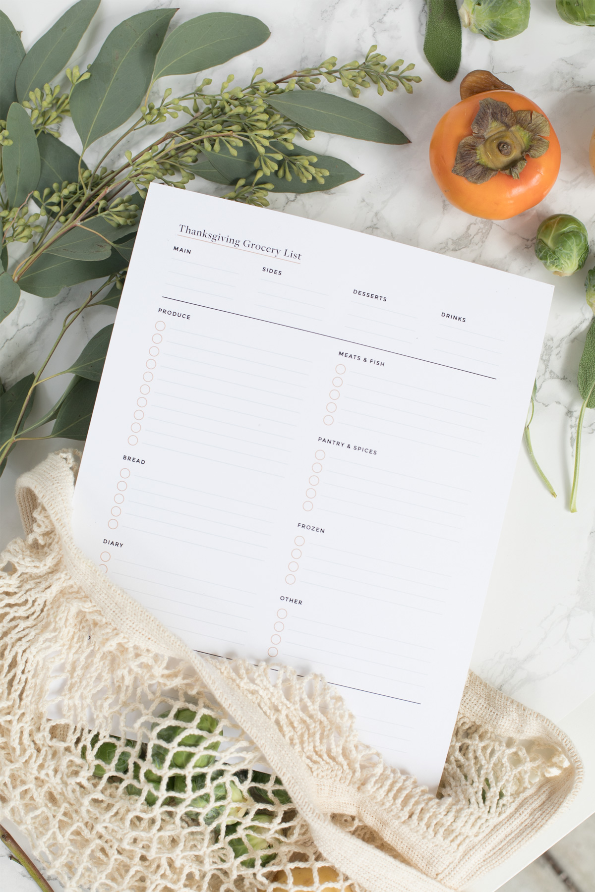 printable grocery list meal planner