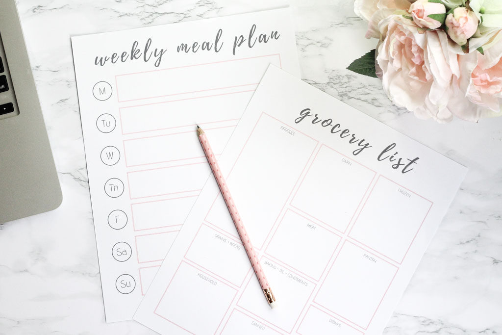 Printable Meal Planner + Grocery List - Home and Hallow