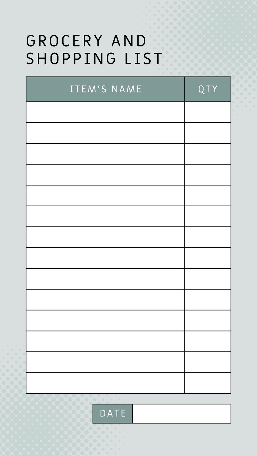 printable grocery list with pictures