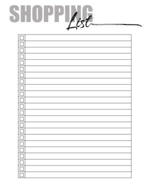 printable grocery list with pictures