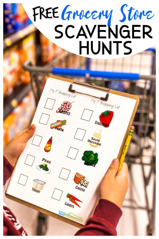 printable grocery store scavenger hunt
