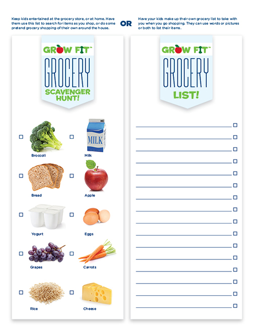 printable grocery store shopping list