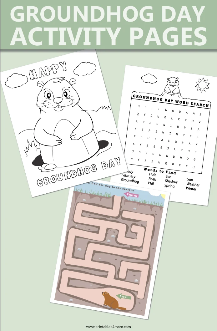 Printable Groundhogs Day Activity Pages - Printables 4 Mom