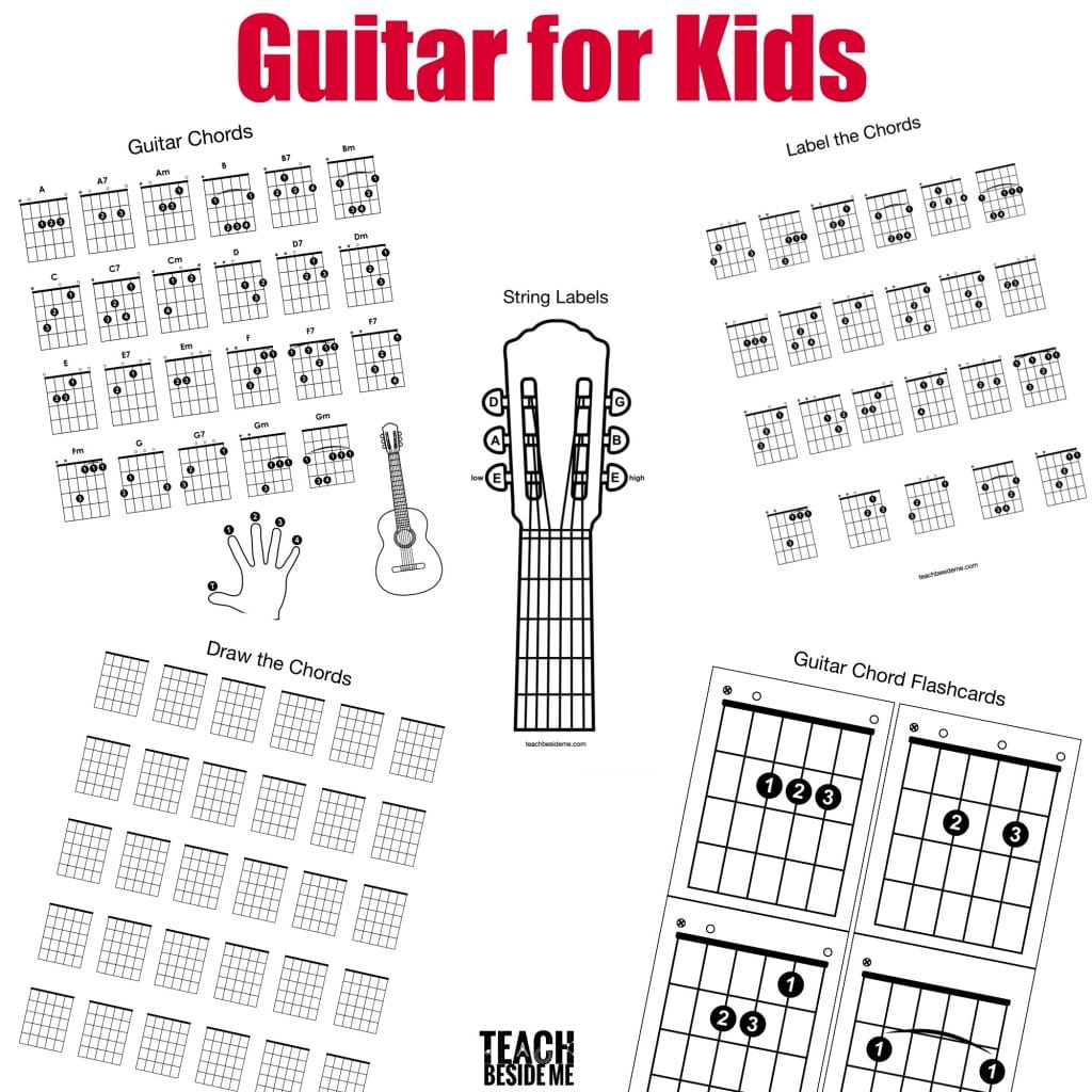 printable guitar chord chart beginners