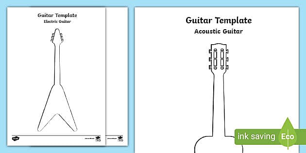 Guitar Template (teacher made) - Twinkl