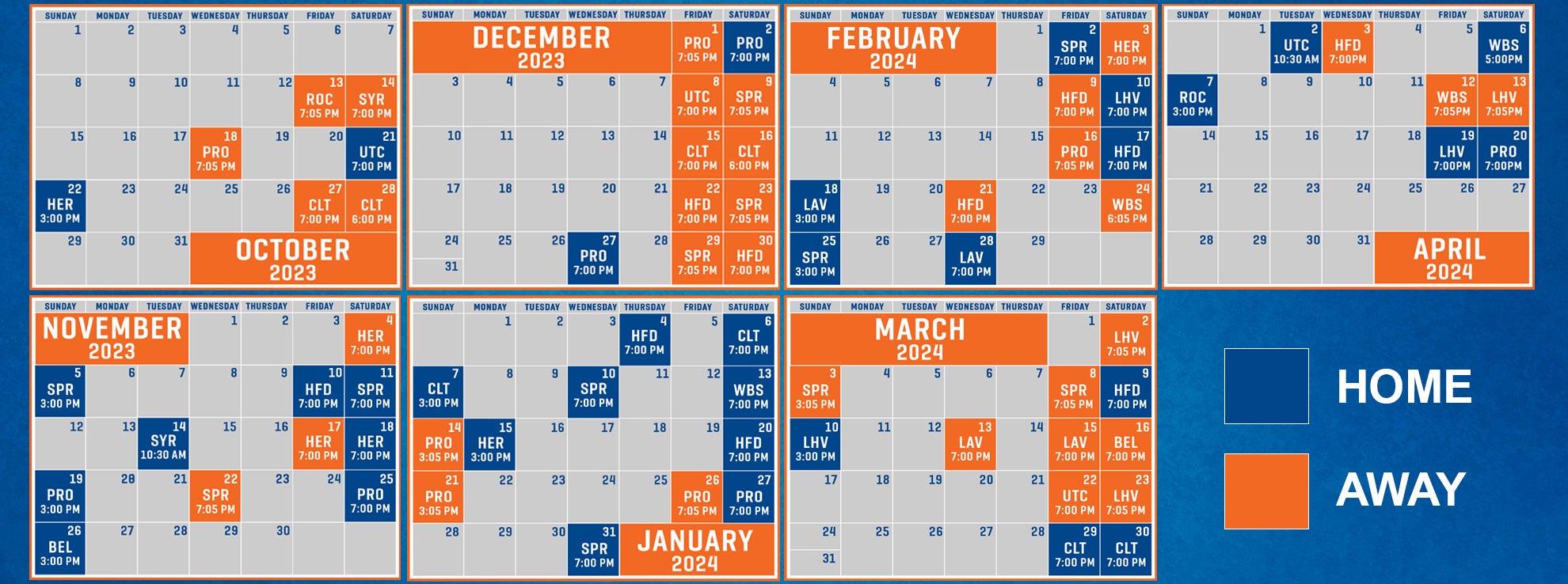 printable gulls schedule