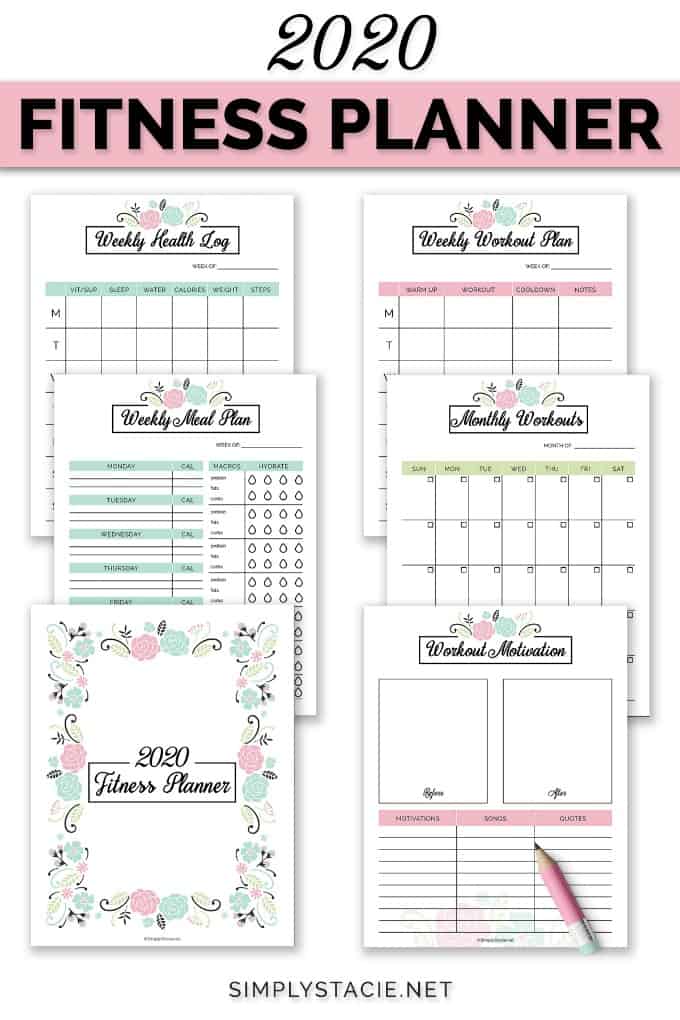 2020 Fitness Planner Free Printable - Simply Stacie