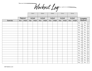 Free Fitness Planner Printable Book | Customize Online &  Print