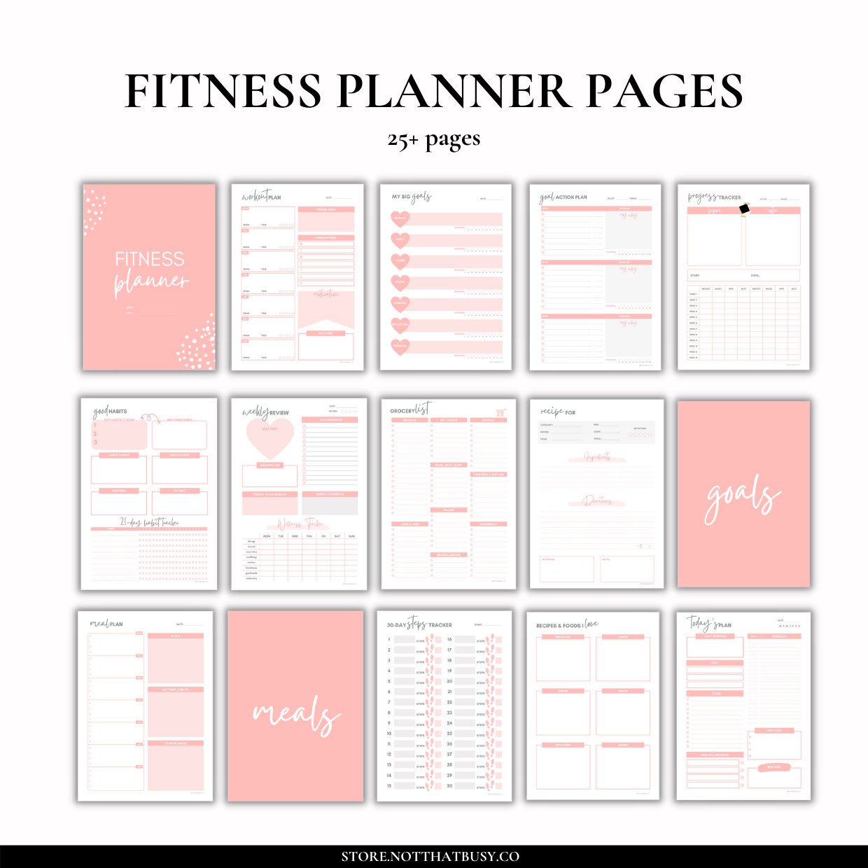 printable gym planner