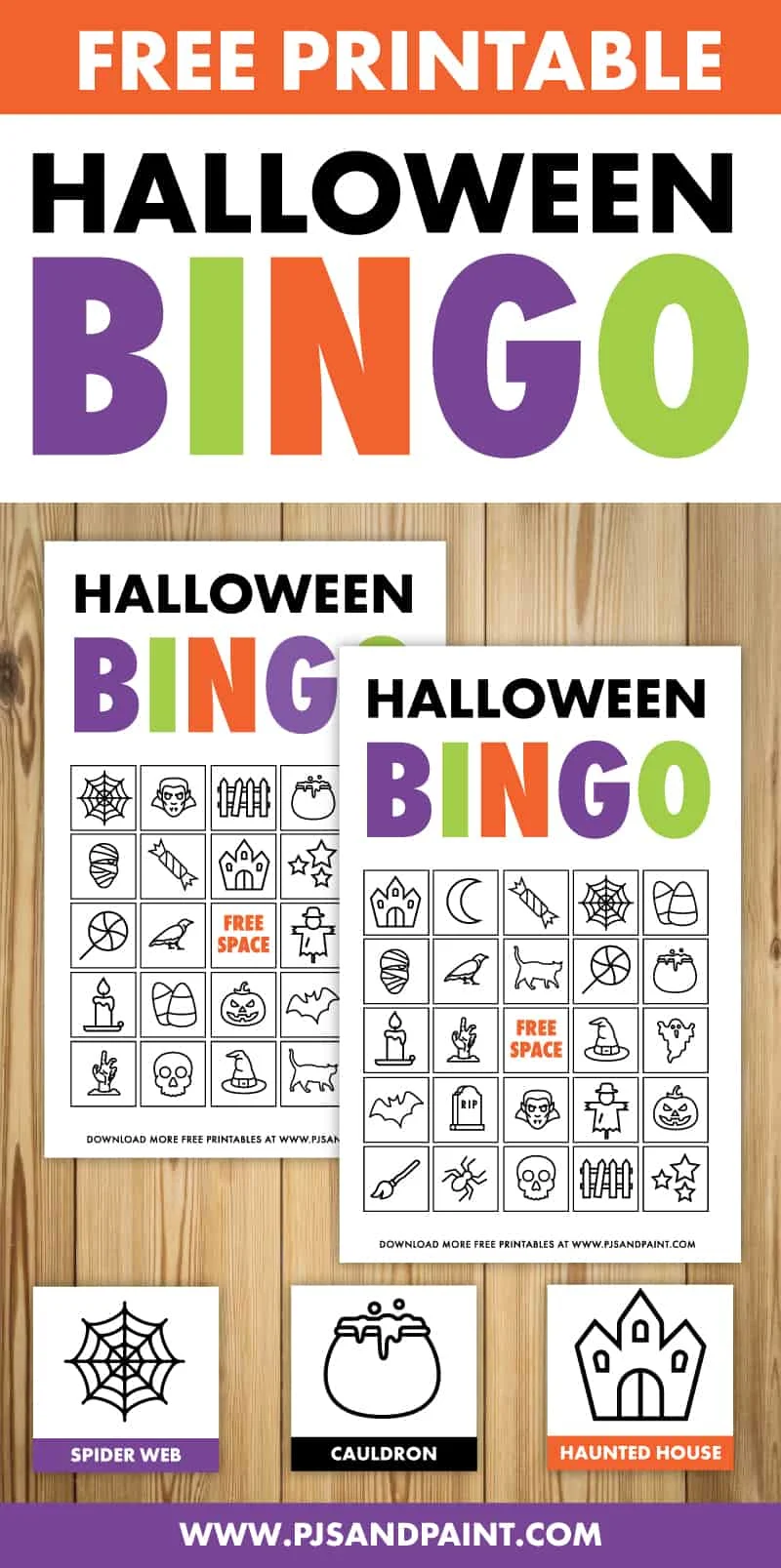 printable halloween bingo cards with numbers