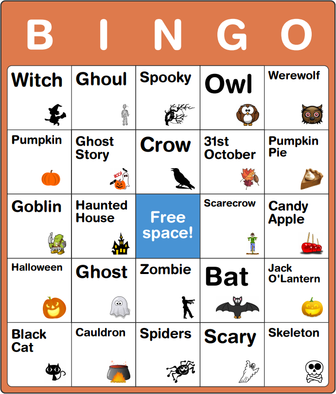 printable halloween bingo cards with numbers