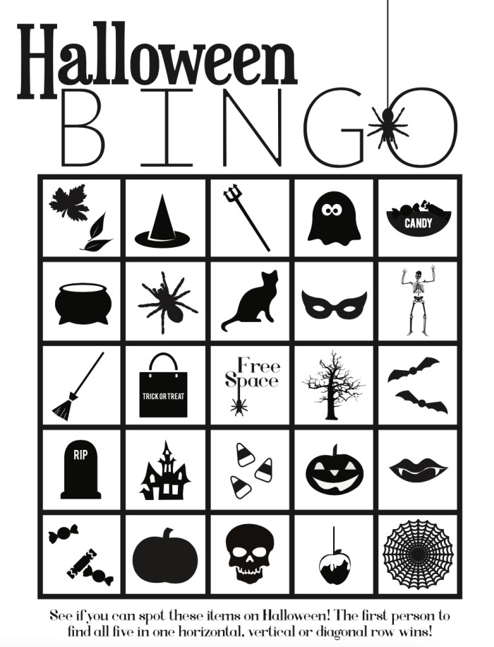 printable halloween bingo cards with numbers