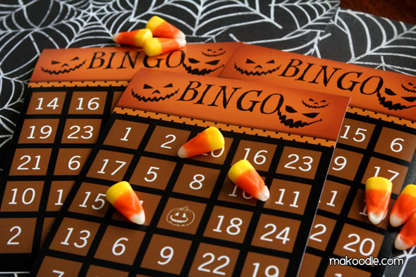 printable halloween bingo cards with numbers
