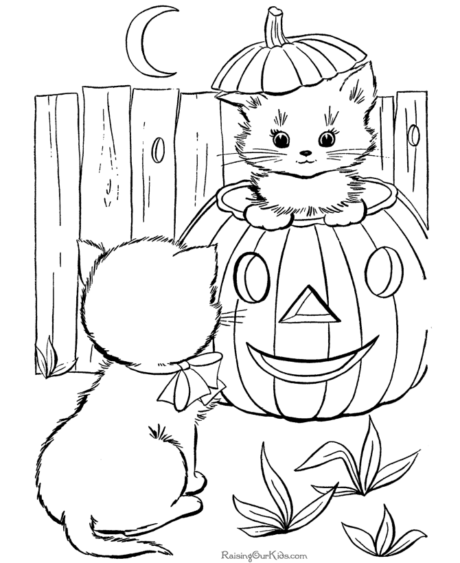 printable halloween cards to color for free