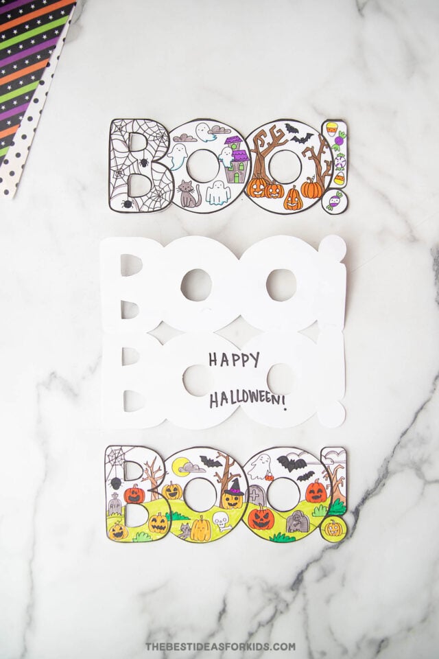 printable halloween cards to color for free