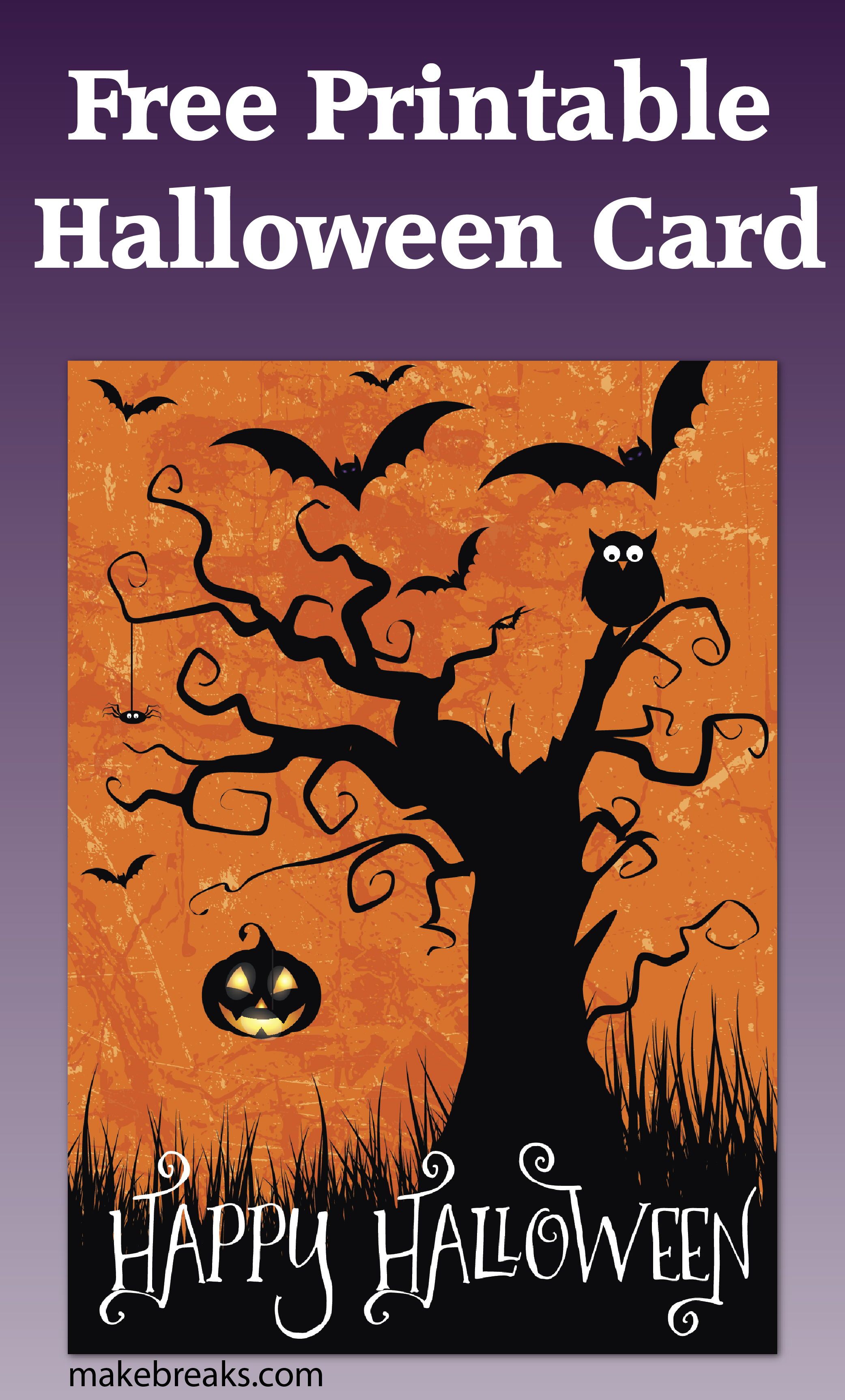 printable halloween greeting cards