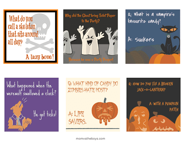 printable halloween lunchbox jokes