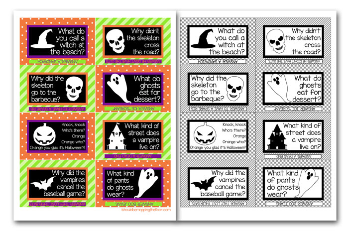 printable halloween lunchbox jokes