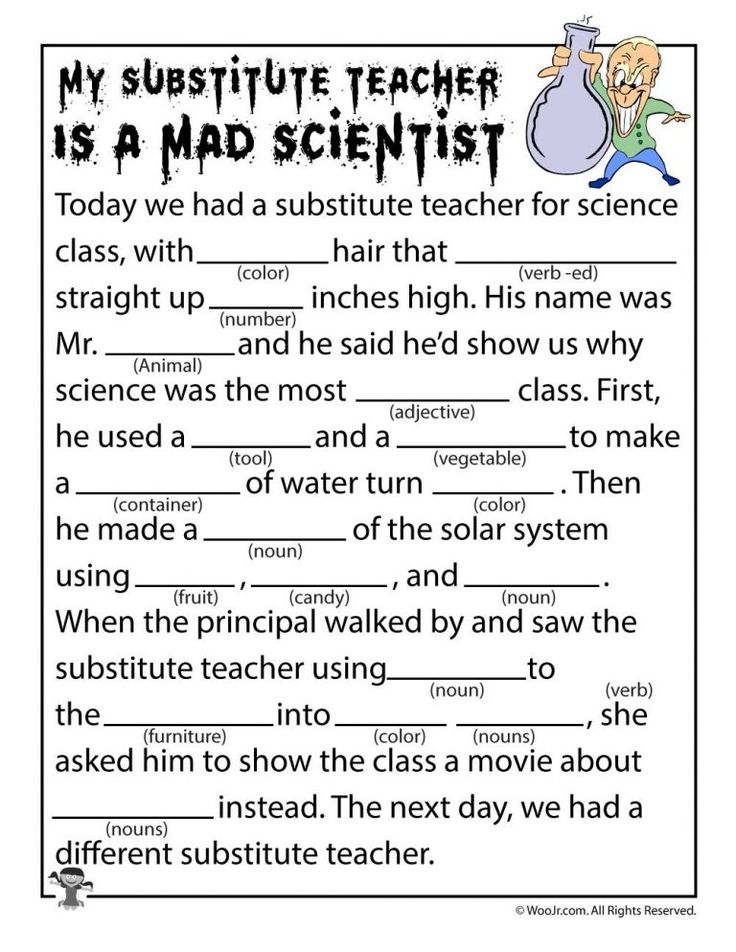 printable halloween mad libs for middle school